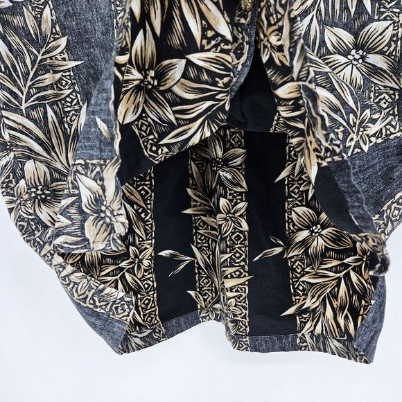 Cooke Street Shirt Mens Large Hawaiian Short Sleeve Floral Button Reverse Print - Picture 4 of 11